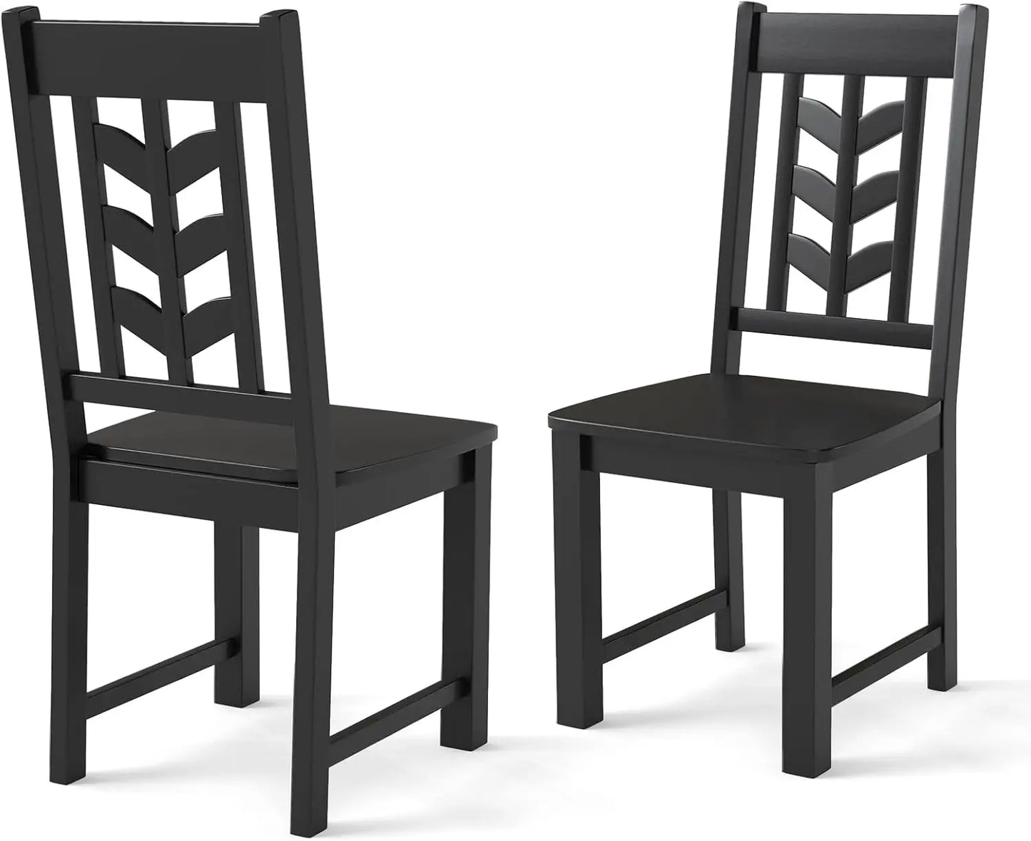 Wooden Dining Chairs Set of 4, Leaf-Shaped High Back, Color Choice, Max Load 400 LBS