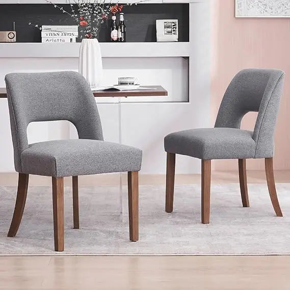 Modern Fabric Upholstered Dining Room Chair Set of 2, 8 Colors