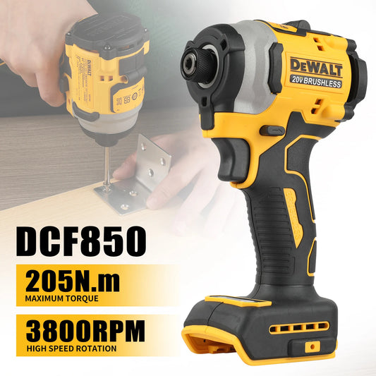 DeWalt DCF805 & DCD850 20V Max Lithium Brushless Combo Kit - Cordless Screwdriver, Impact Drill & tool bag