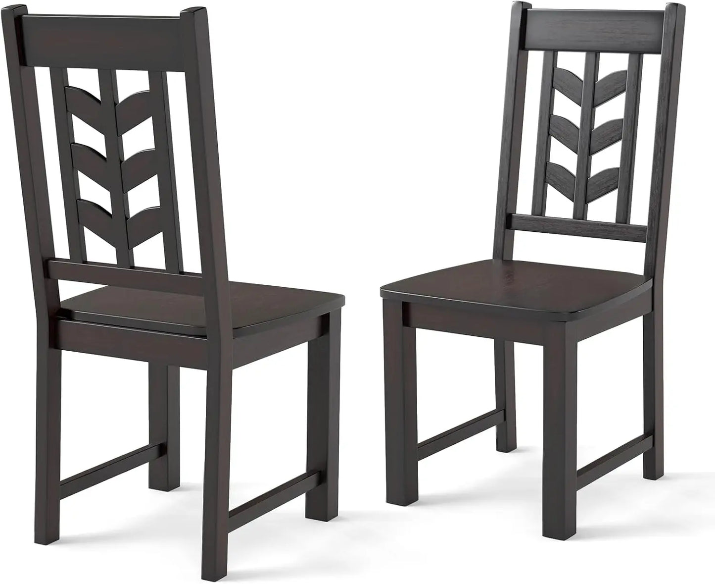 Wooden Dining Chairs Set of 4, Leaf-Shaped High Back, Color Choice, Max Load 400 LBS