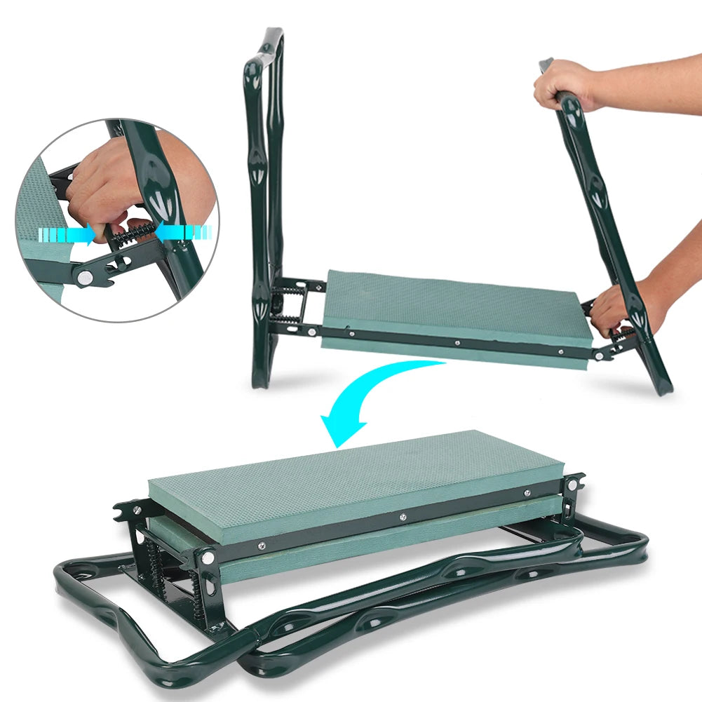 Heavy Duty Upgraded Garden Kneeler: Thickened Seat Padded 150KG Load,, Folding, Portable