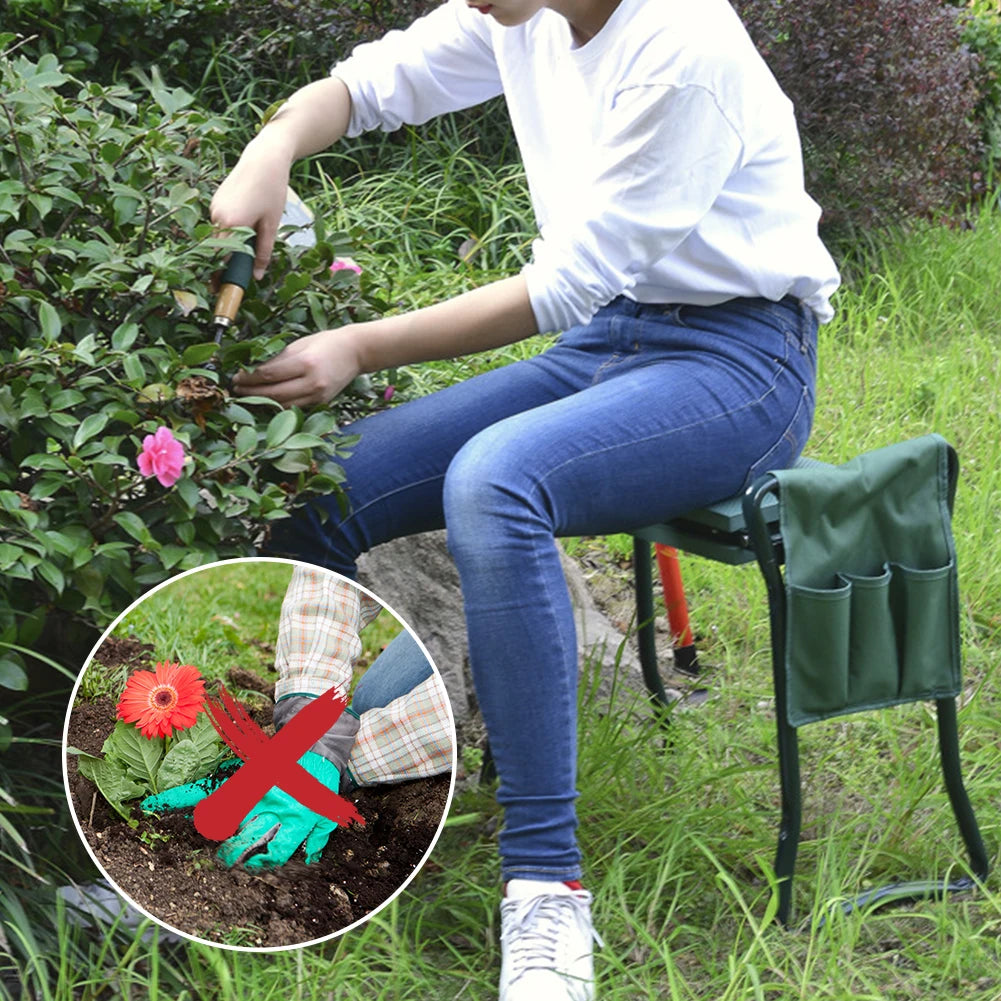 Heavy Duty Upgraded Garden Kneeler: Thickened Seat Padded 150KG Load,, Folding, Portable
