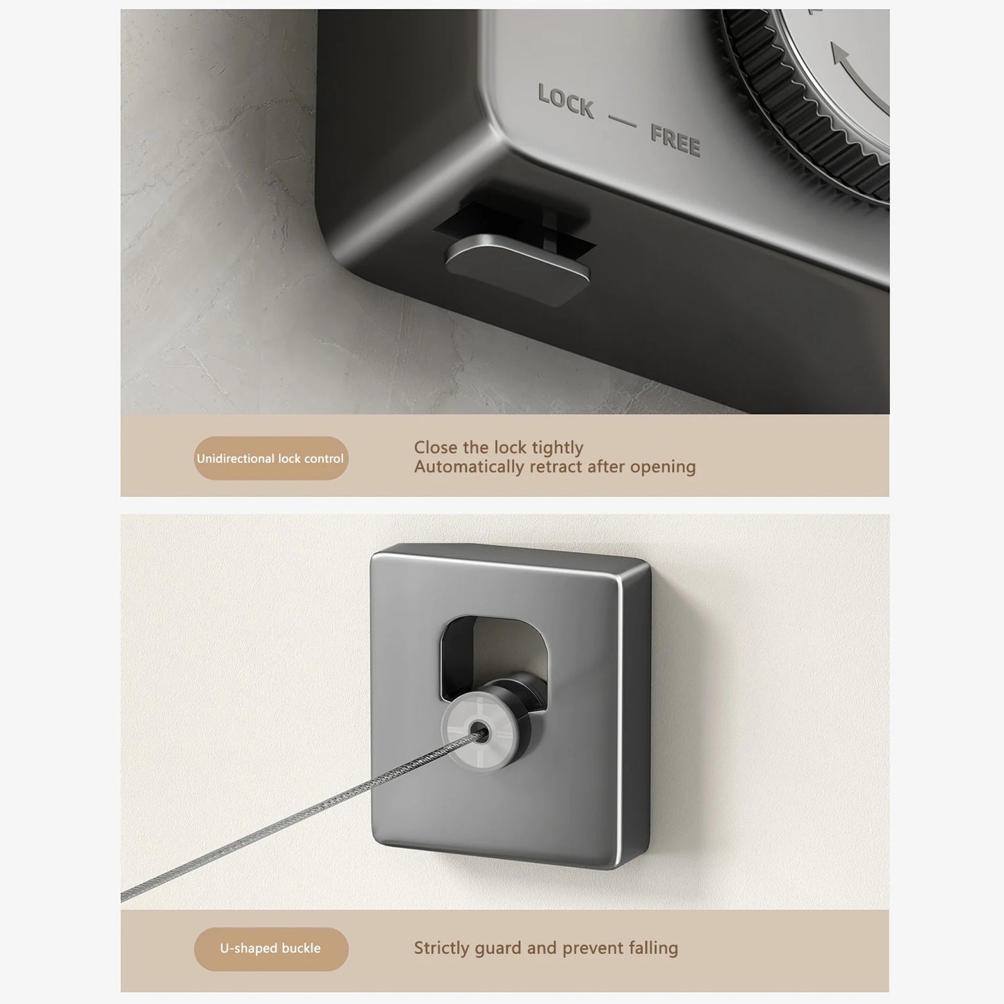 Invisible Clothesline: Retractable Stainless Steel Pull-out Cable