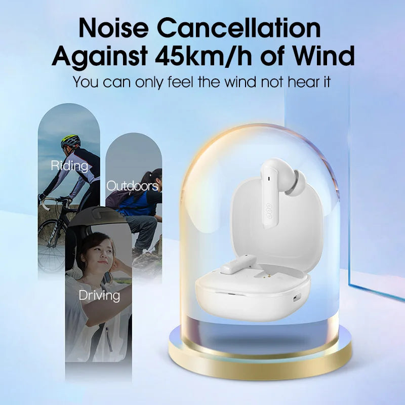 40dB Noise Cancelling Bluetooth 5.2 Headphone, 6 Mic, ENC HD TWS, Transparency Mode