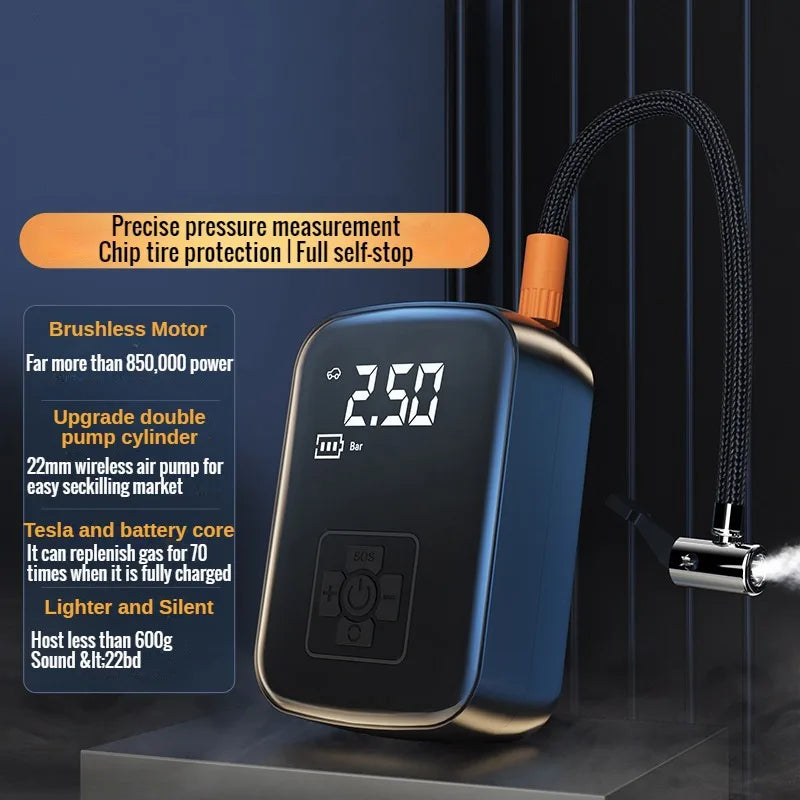 Air Pump: Compressor 12V 150PSI Electric Wireless Portable Inflator