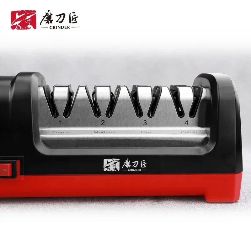 GRINDER 4 Stage Diamond Electric Knife Sharpener With 2800rpm Rotational Speed And 18W Rated Power