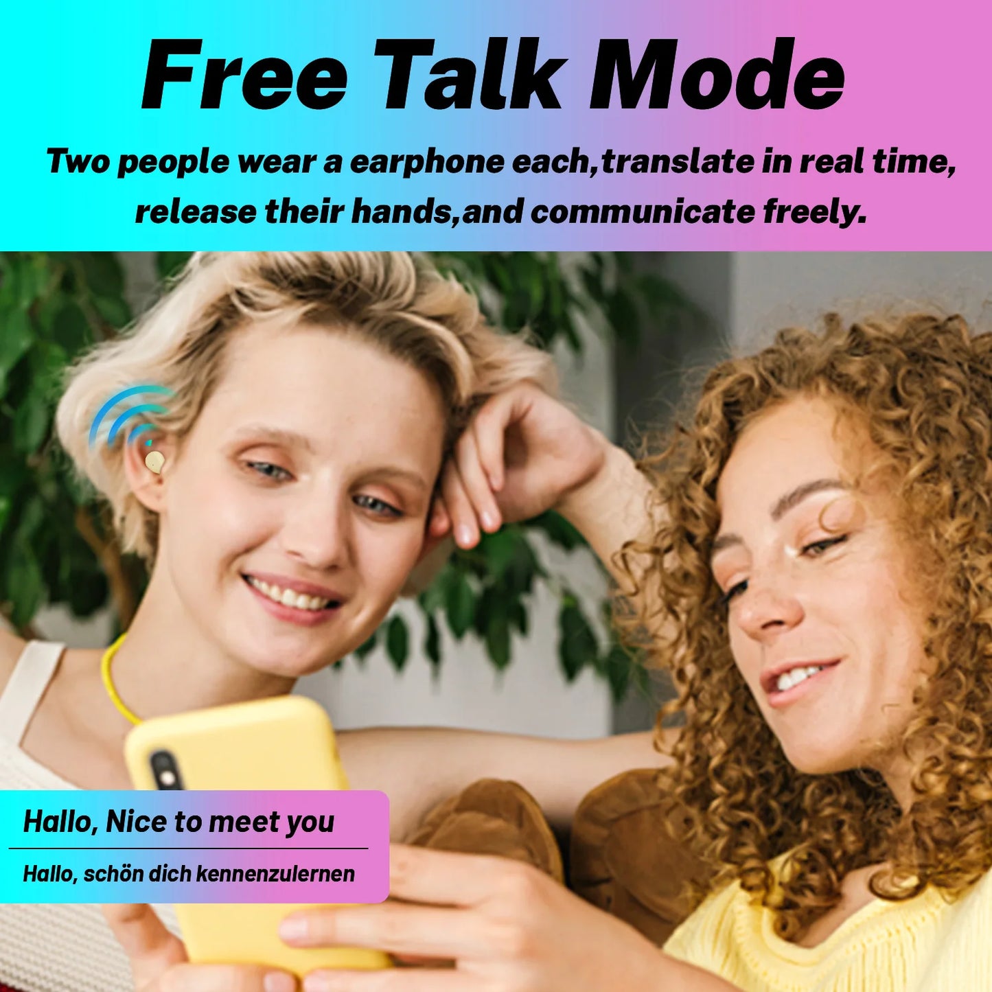AI Bluetooth Translator Earbuds - 144 Languages: Can be Used For Phone Calls, Business Meetings, Travel