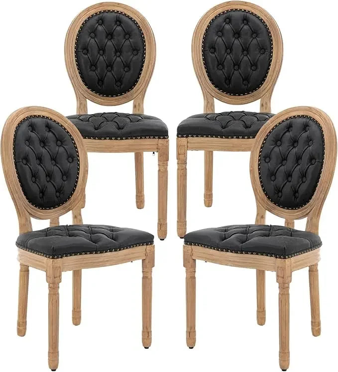 Fabric Upholstered French Country Dining Chairs, Choice of Color