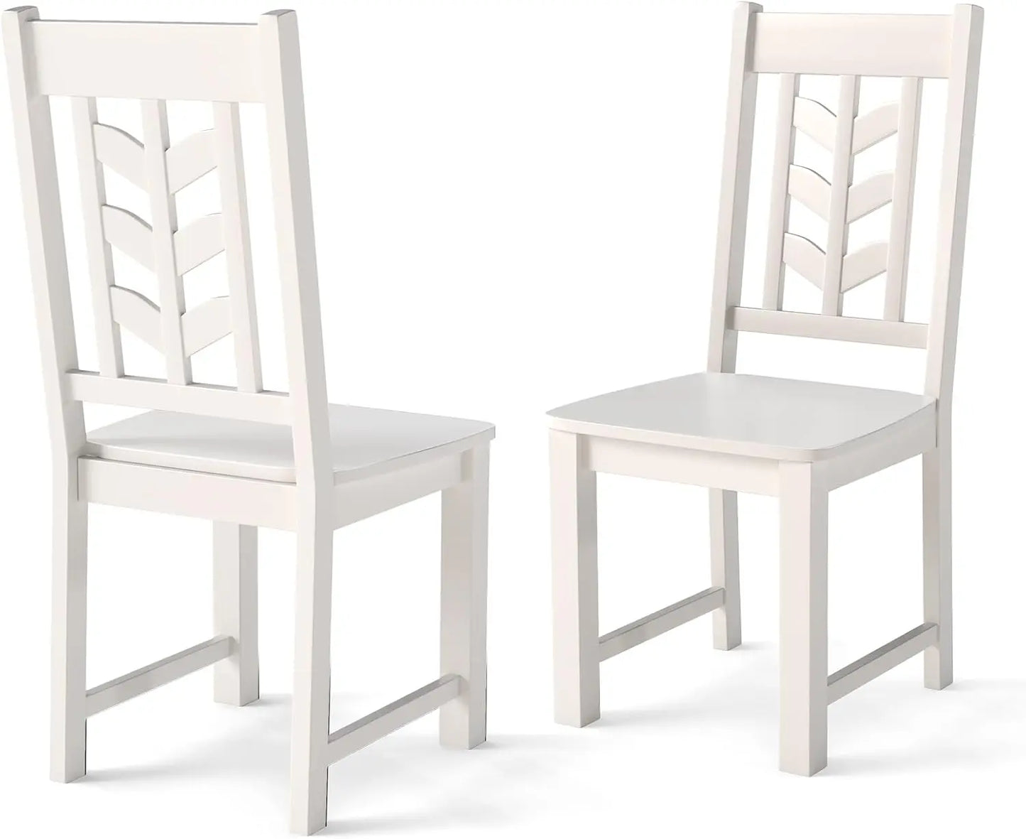 Wooden Dining Chairs Set of 4, Leaf-Shaped High Back, Color Choice, Max Load 400 LBS
