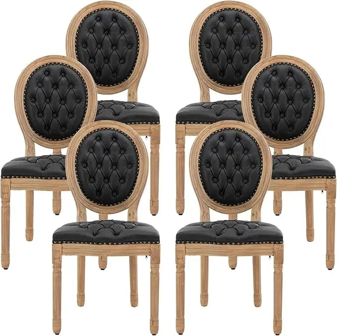 Fabric Upholstered French Country Dining Chairs, Choice of Color