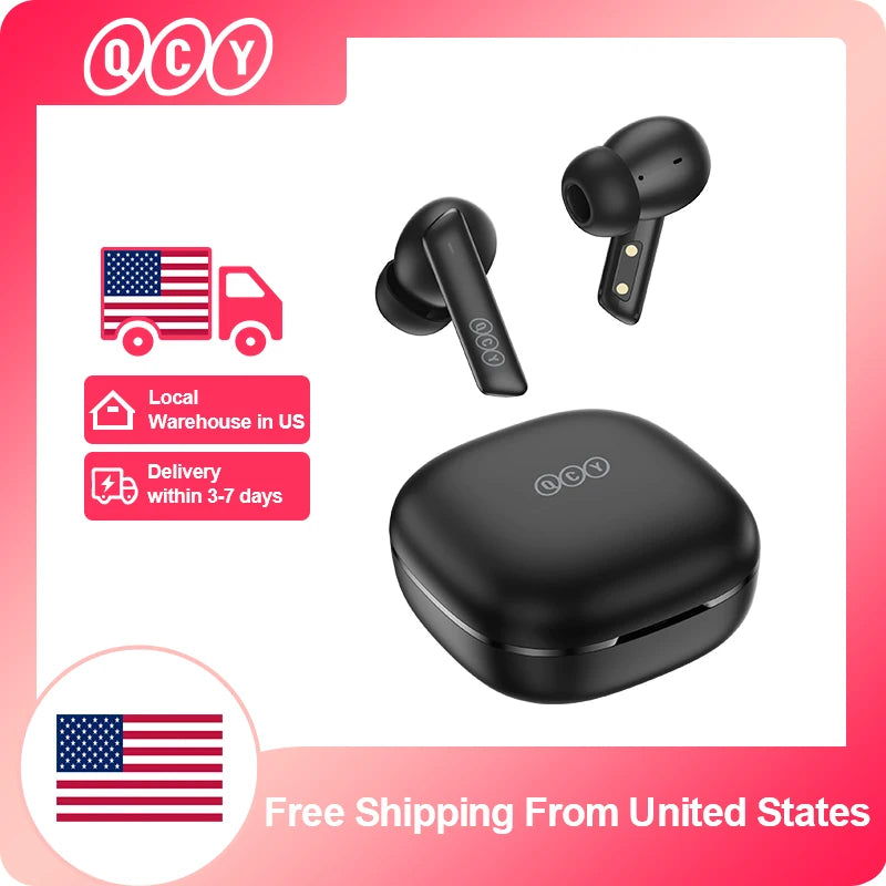 40dB Noise Cancelling Bluetooth 5.2 Headphone, 6 Mic, ENC HD TWS, Transparency Mode