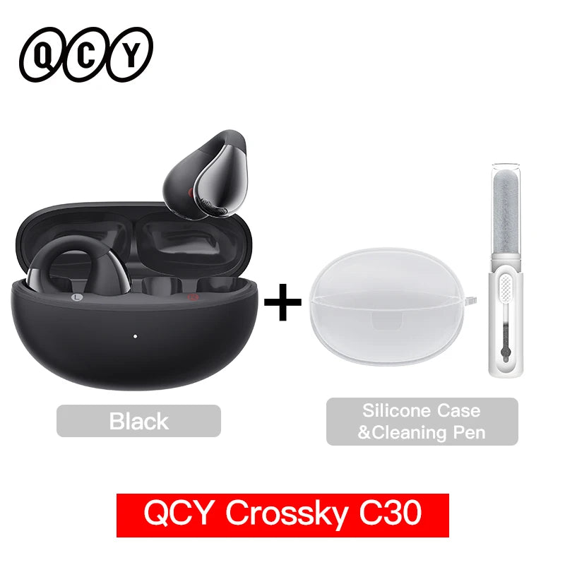 Ear Clip Headphones: Bluetooth 5.4 Wireless, Open Ear Sports TWS Earbuds