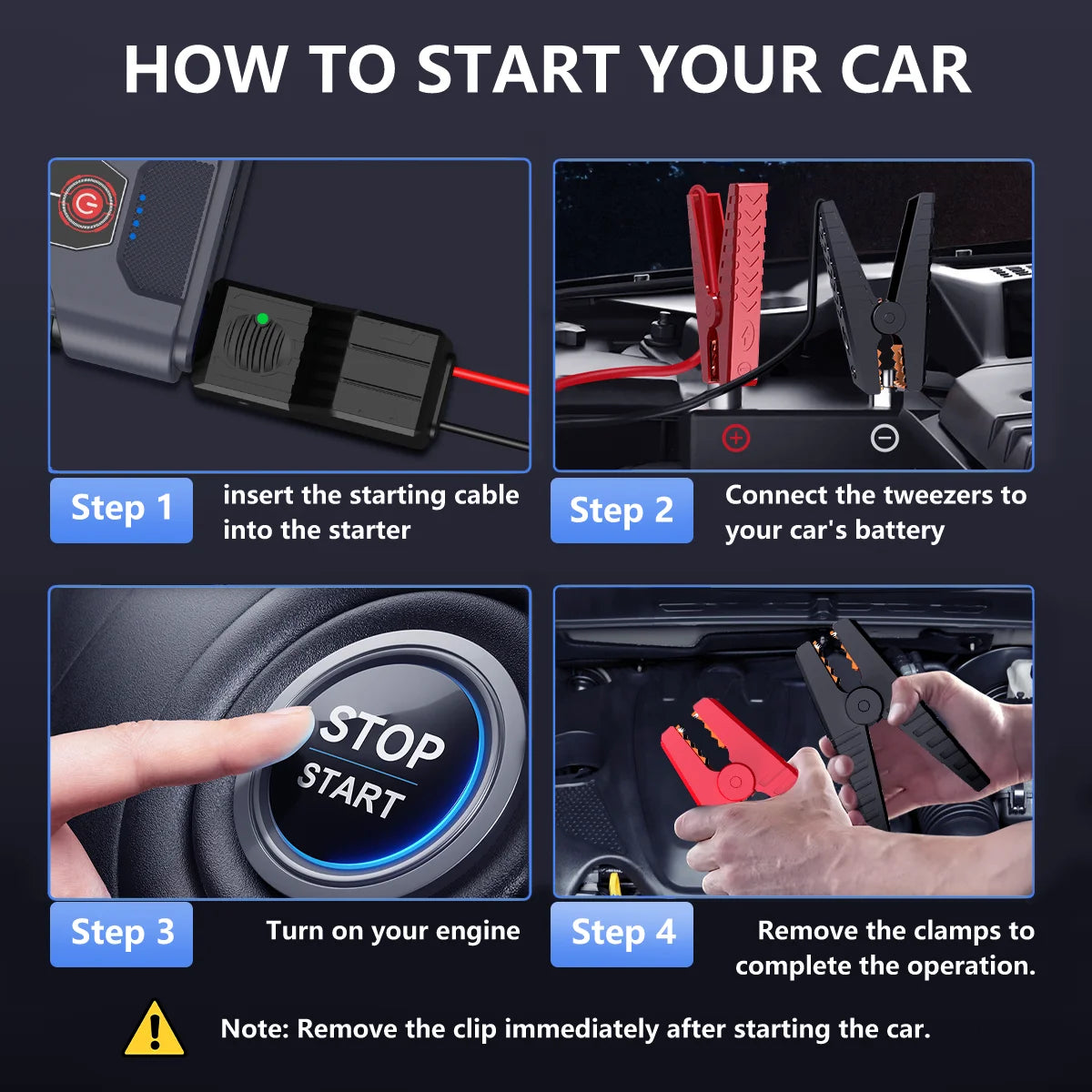 12V Portable Car Jump Starter