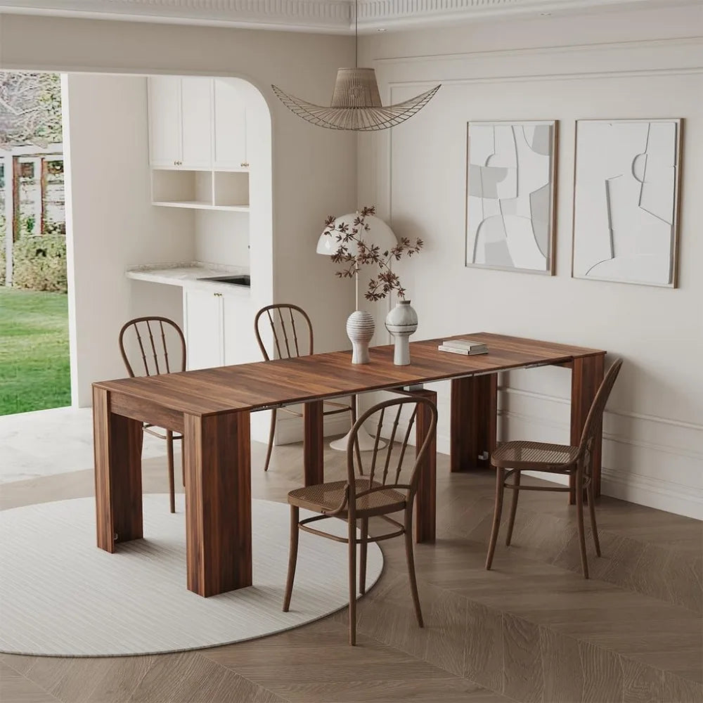 Versatile Expandable Dining Table for 12-14 Persons, 20" to 118" -  3 Color Choices