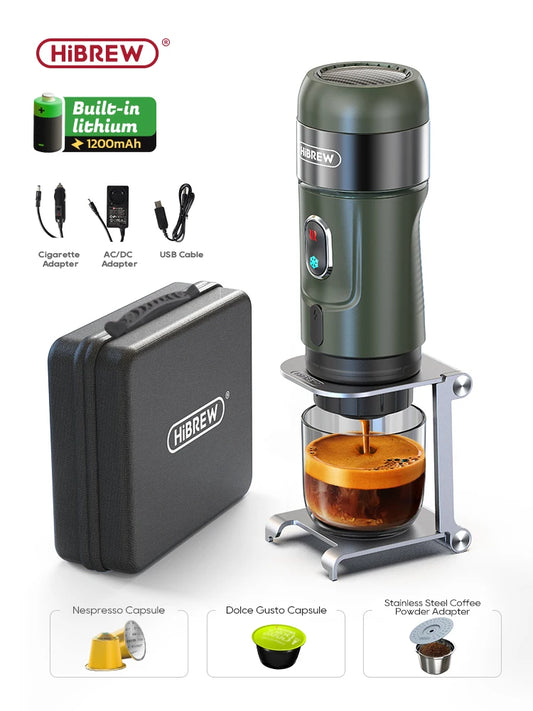 HiBREW Wireless Electric Portable Espresso Coffee Machine: Dolce Gusto Cup Compatible