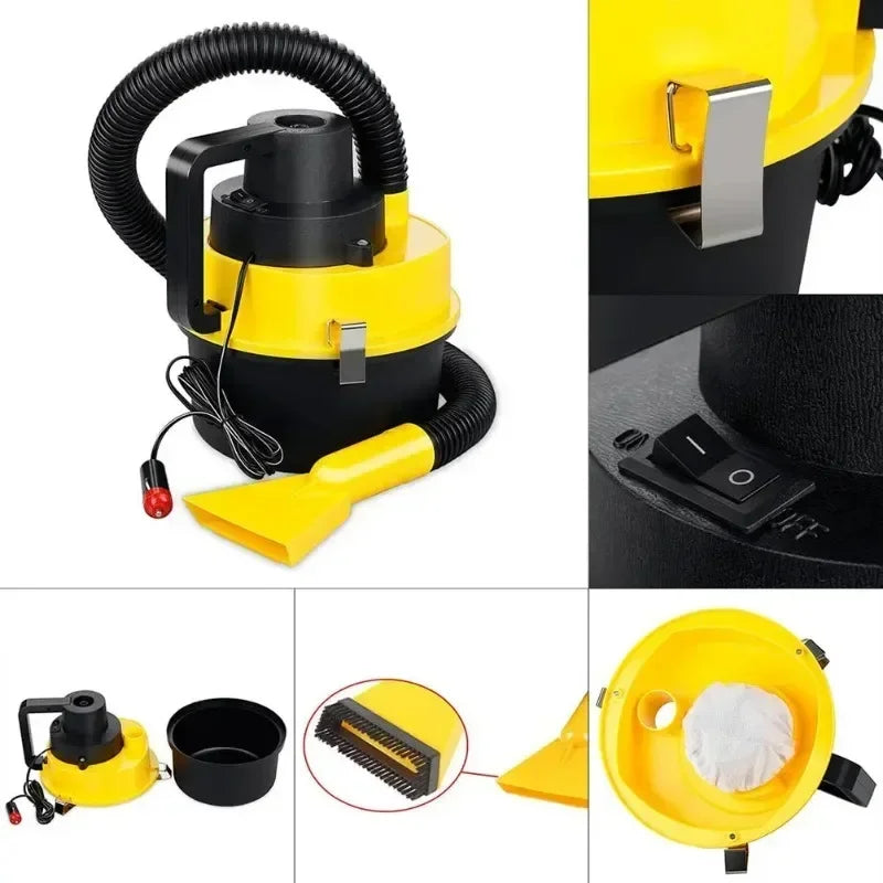 12V High Power Car Vacuum Cleaner: Wet and Dry, Cigarette Lighter Plug