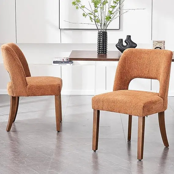 Modern Fabric Upholstered Dining Room Chair Set of 2, 8 Colors