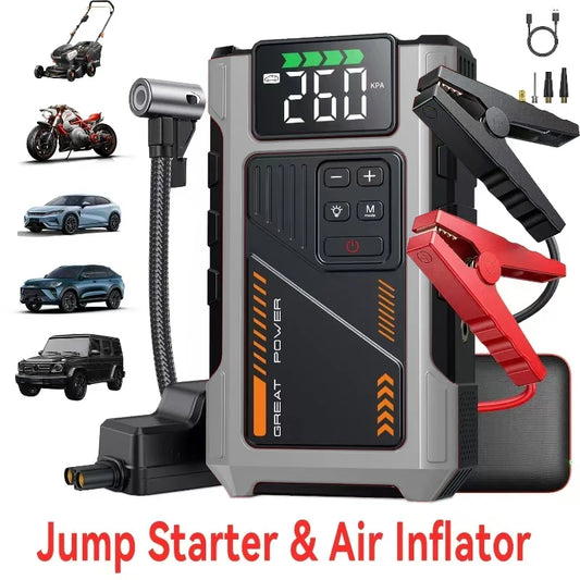 Portable Vehicle Jump Starter With 150psi Air Compressor