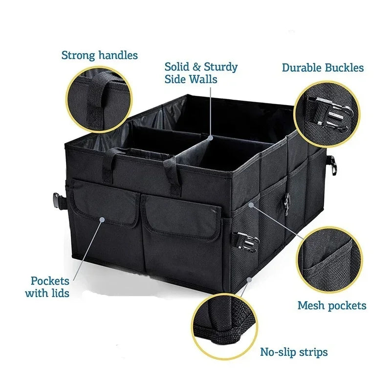 Big Capacity Car Storage Box, Trunk Organizer - Eco-Friendly Super Durable Collapsible Cargo Storage