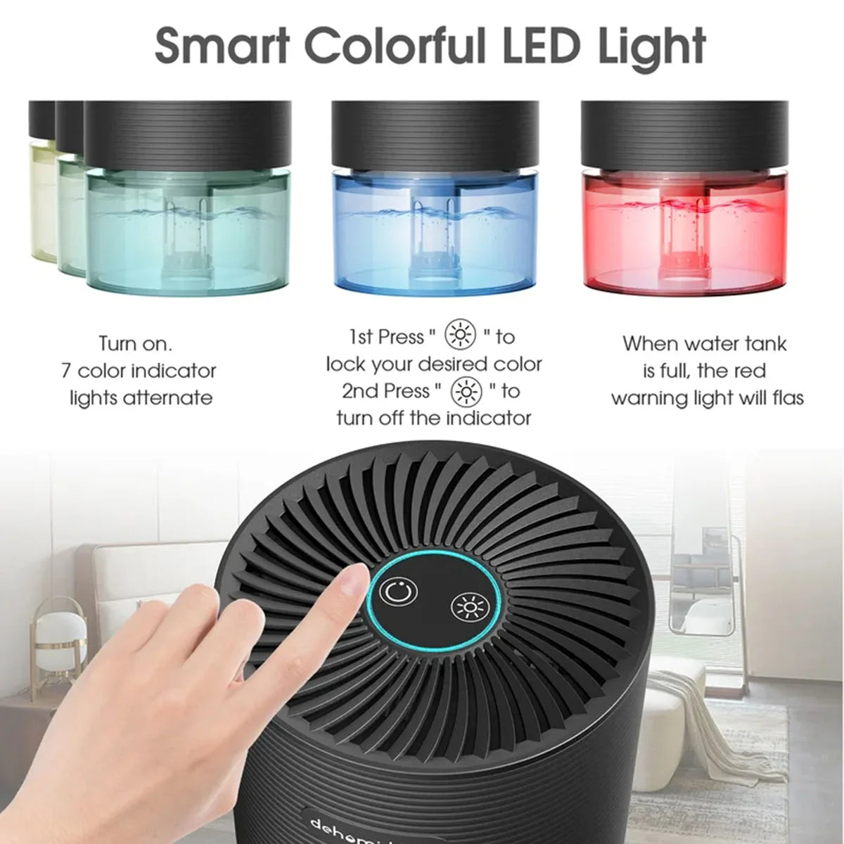Efficient 25oz Ultra-Quiet Dehumidifier with Auto-Off - Energy Saving