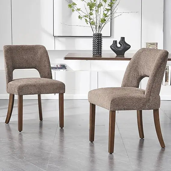 Modern Fabric Upholstered Dining Room Chair Set of 2, 8 Colors