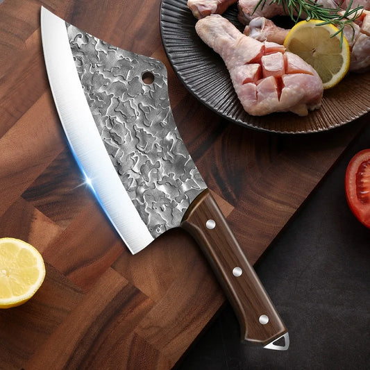 7Inch Beautiful Hand Forged Butcher Knife, Stainless Steel