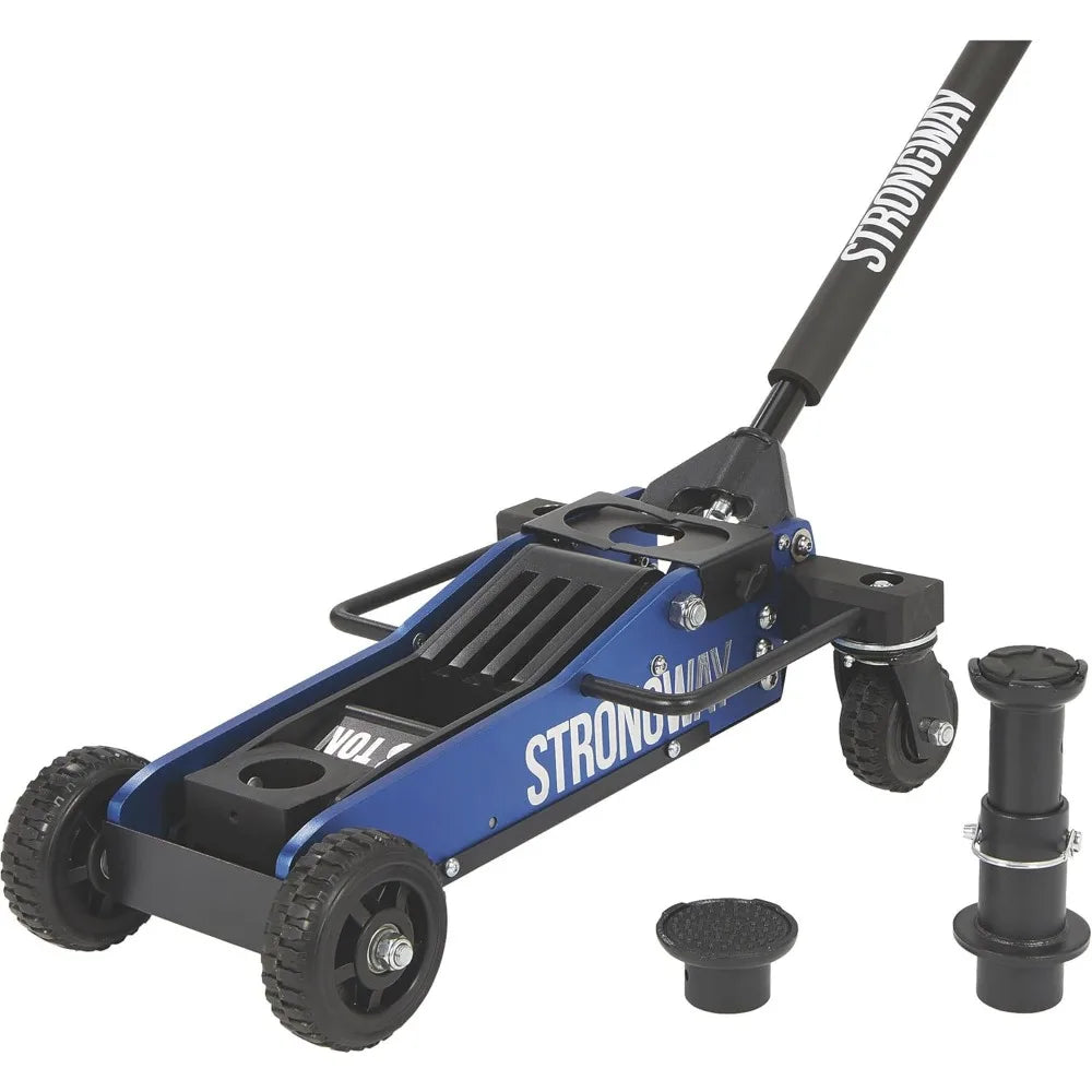 Off-Road Vehicle Jack: Aluminum Construction Jack with High-Lift Design and Heavy-Duty Rear Swivel Casters