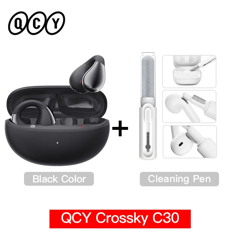 Ear Clip Headphones: Bluetooth 5.4 Wireless, Open Ear Sports TWS Earbuds