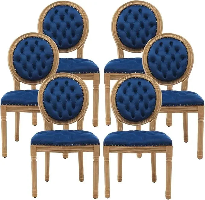 Fabric Upholstered French Country Dining Chairs, Choice of Color
