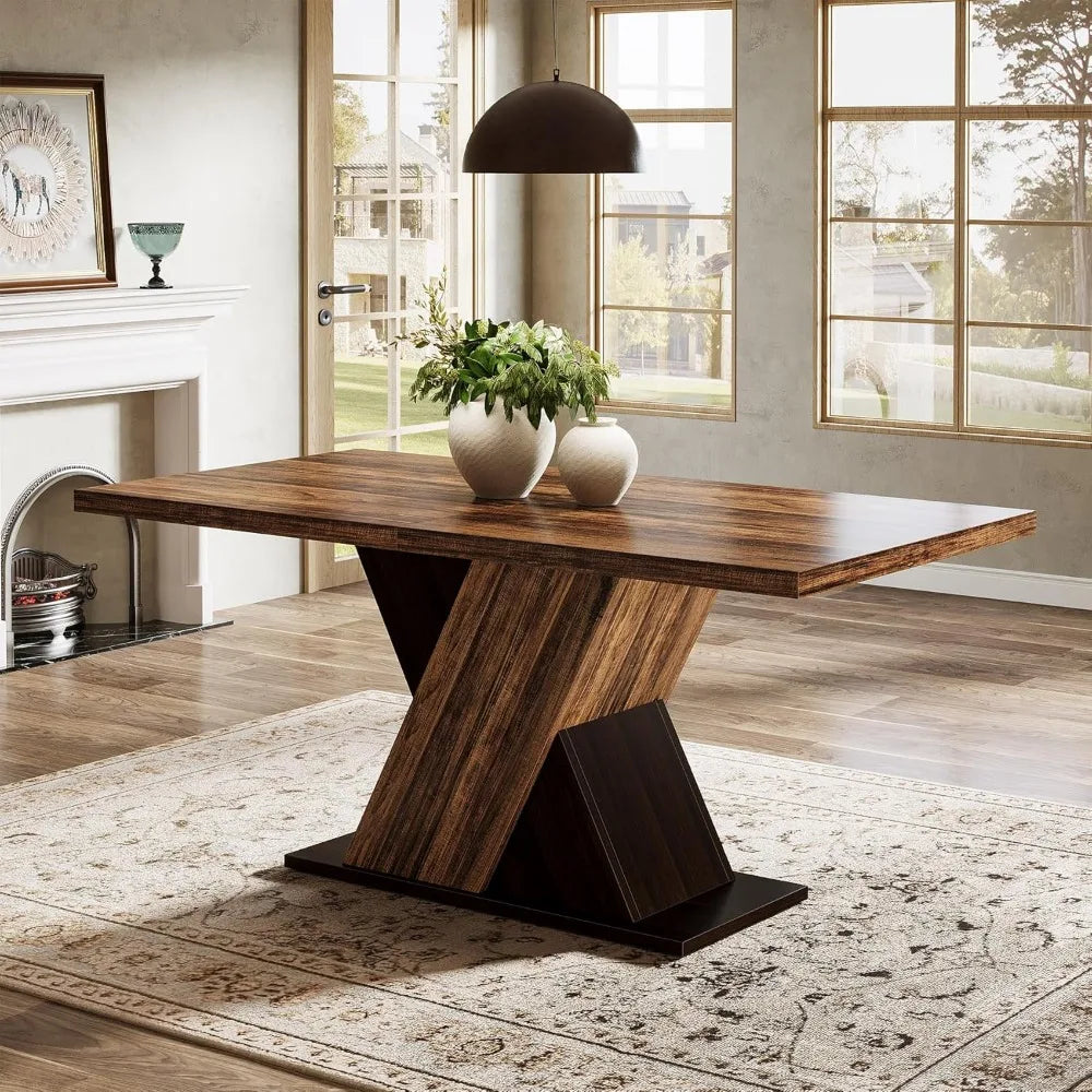 55-Inch Modern Farmhouse Dining Table for 4