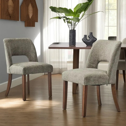 Modern Fabric Upholstered Dining Room Chair Set of 2, 8 Colors