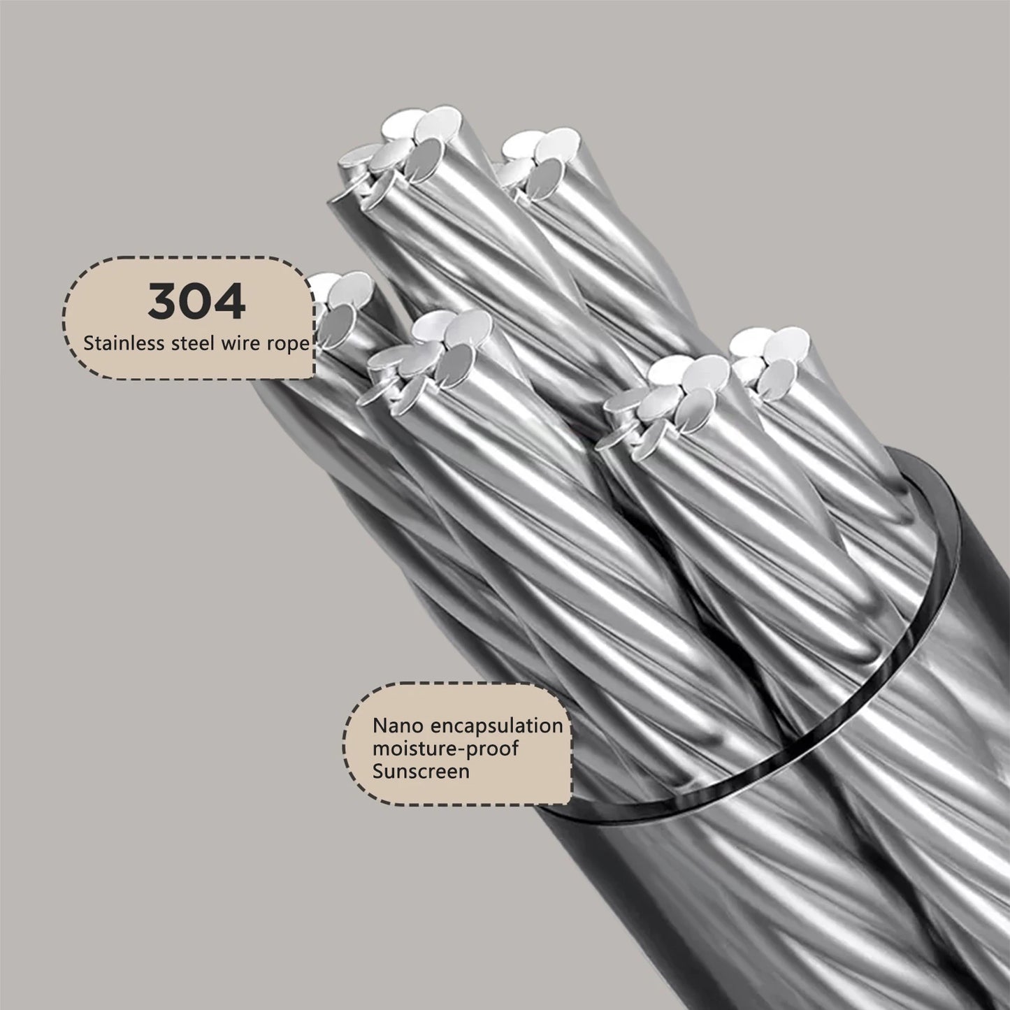 Invisible Clothesline: Retractable Stainless Steel Pull-out Cable