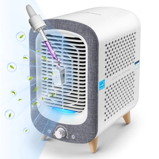 Air Purifier for Home: 780sq ft. HEPA & Activated Carbon, Fragrance Sponge & Nightlight