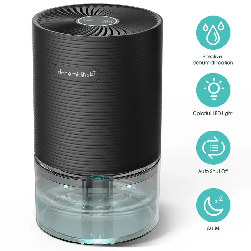 Efficient 25oz Ultra-Quiet Dehumidifier with Auto-Off - Energy Saving