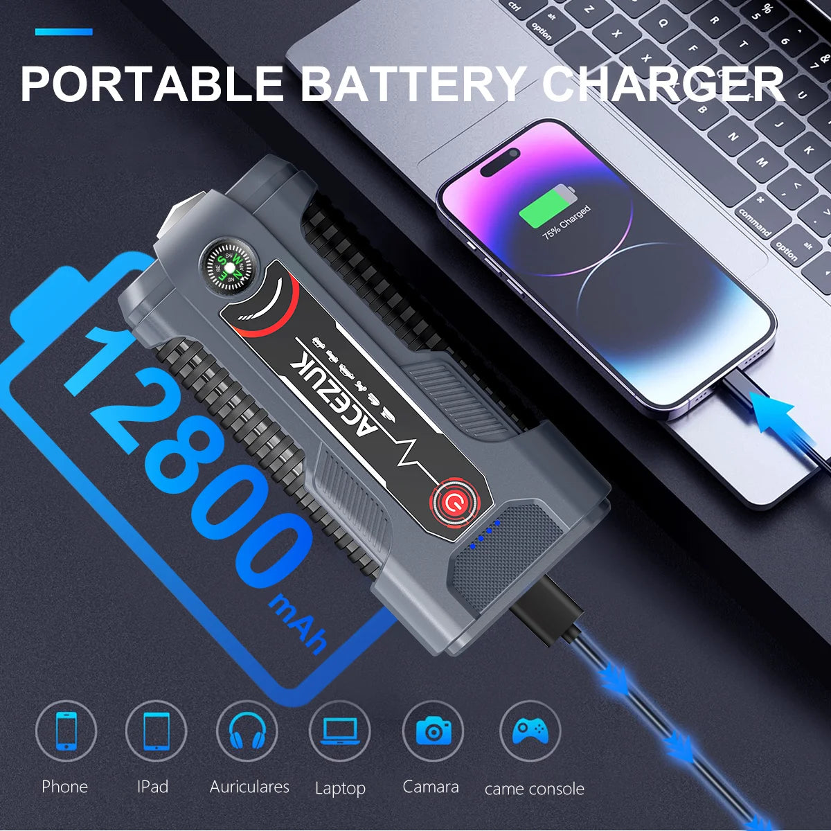 12V Portable Car Jump Starter