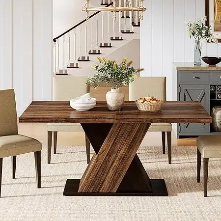55-Inch Modern Farmhouse Dining Table for 4