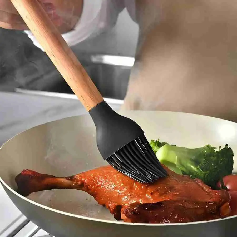 Bucket Silicone Kitchenware Sets - 19 Piece, Food Grade Silicone Cooking Utensils, 6 color options