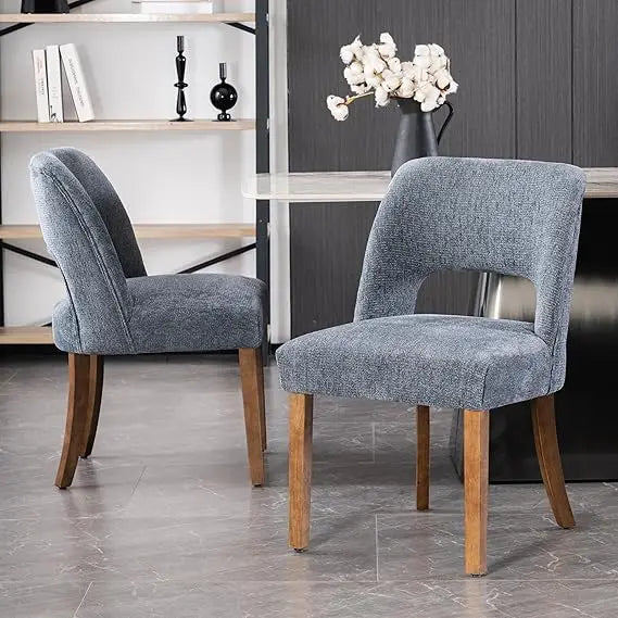 Modern Fabric Upholstered Dining Room Chair Set of 2, 8 Colors