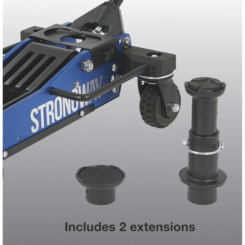 Off-Road Vehicle Jack: Aluminum Construction Jack with High-Lift Design and Heavy-Duty Rear Swivel Casters