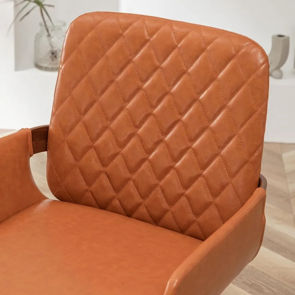 Mid Century Modern Faux Leather Dining Chairs - 5 Color Options