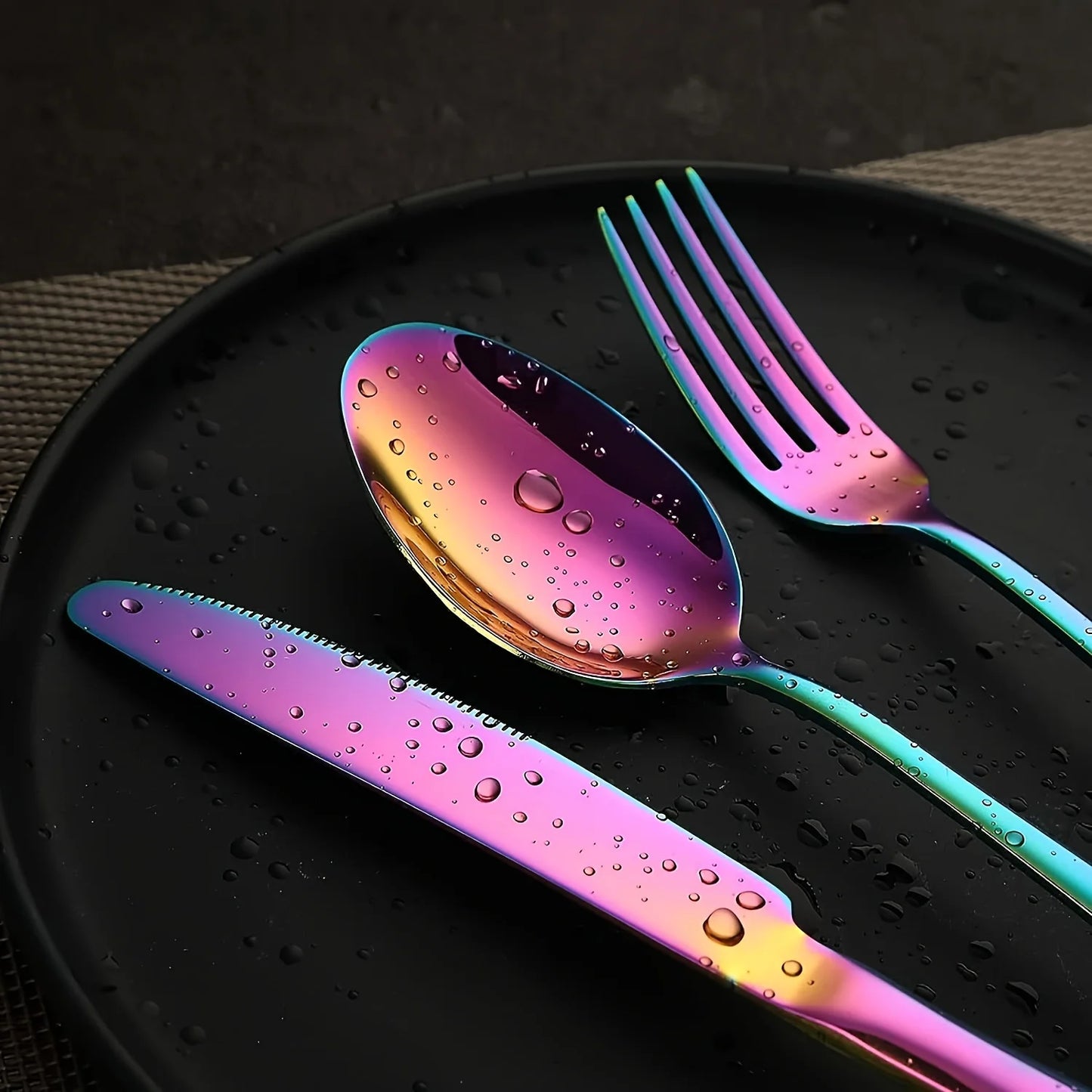 30/60pcs Stainless Steel High-end Tableware Set - Dishwasher Safe