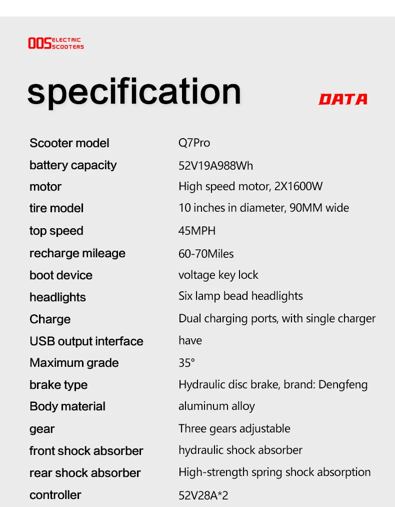 High-Speed Off-Road Electric Scooter: 3200W Dual Motor, Long Endurance, Foldable
