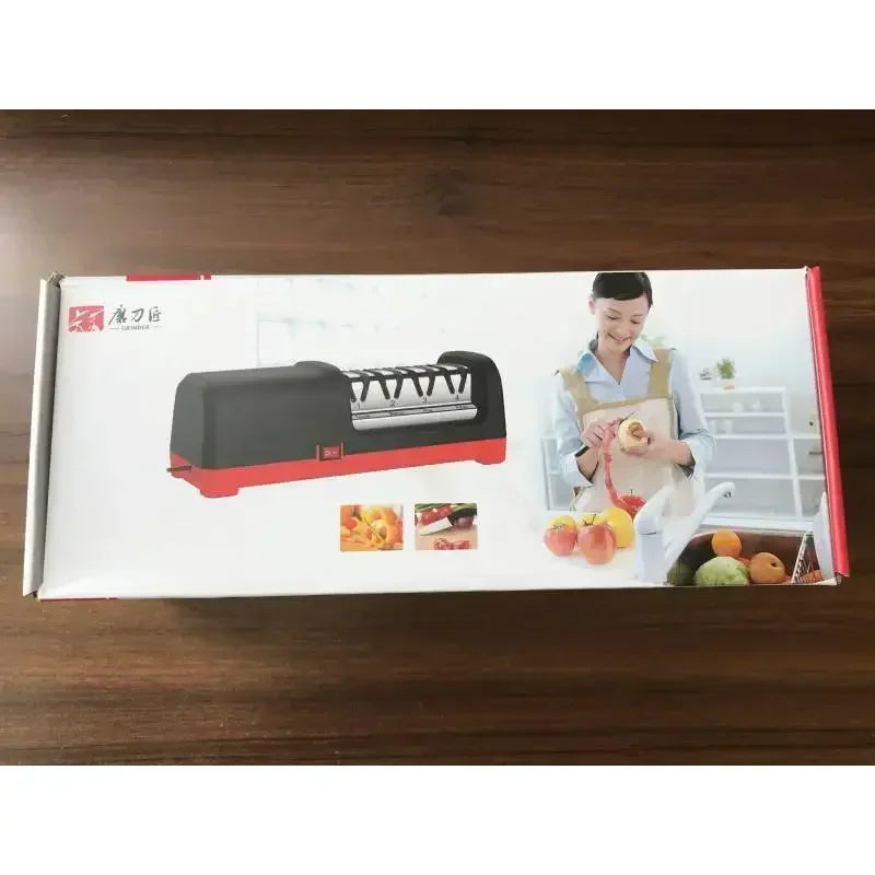 GRINDER 4 Stage Diamond Electric Knife Sharpener With 2800rpm Rotational Speed And 18W Rated Power