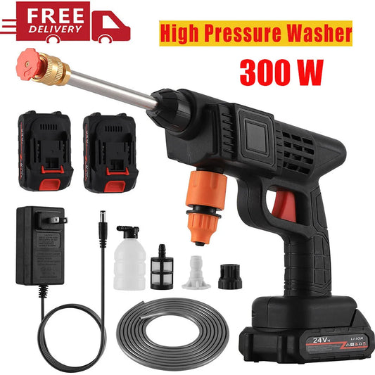 300W 30Bar Cordless High Pressure Car Washer, Pressure Washer: 12000mAh Battery