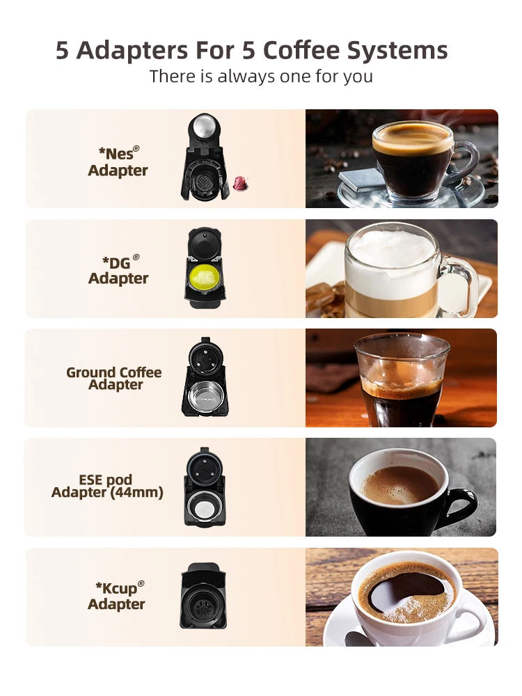 HiBREW Multiple Capsule Coffee Machine, Hot/Cold: 5 in 1