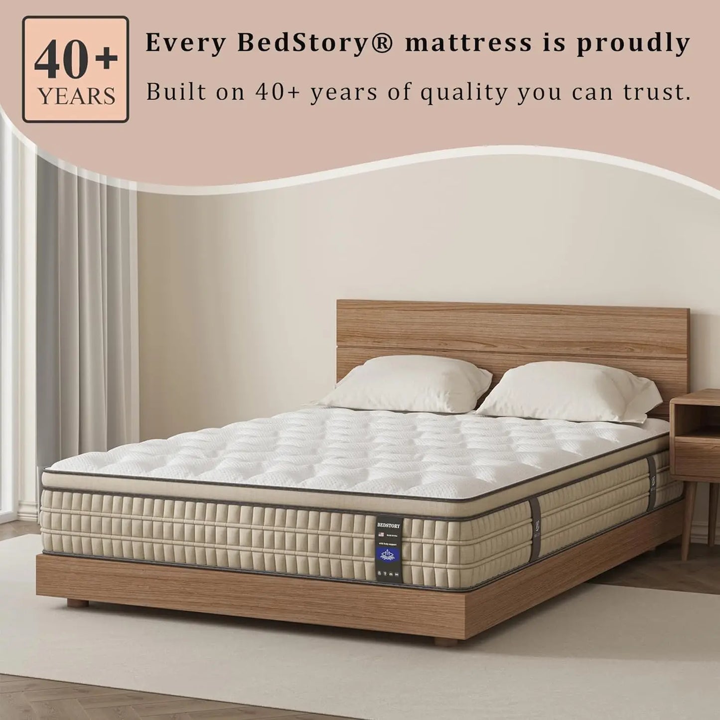 12 Inch Full to King Hybrid Gel Memory Foam Mattress, Breathable Fabric for Comfortable Sleep