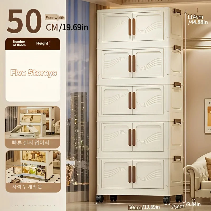 Foldable Storage Box with Clear Door - Spacious, Durable, and Easy-to-Assemble