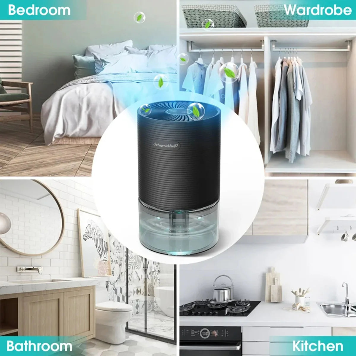 Efficient 25oz Ultra-Quiet Dehumidifier with Auto-Off - Energy Saving