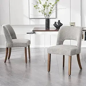 Modern Fabric Upholstered Dining Room Chair Set of 2, 8 Colors