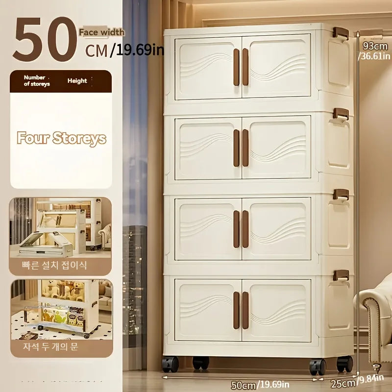 Foldable Storage Box with Clear Door - Spacious, Durable, and Easy-to-Assemble